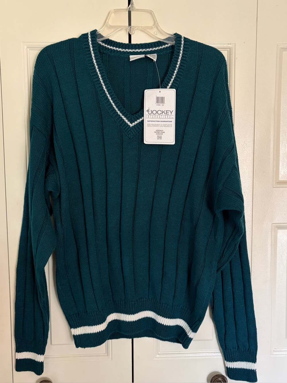 Vintage NWT Jockey Men’s Preppy Old Money Sweater Sz. L Academia Cricket Tennis